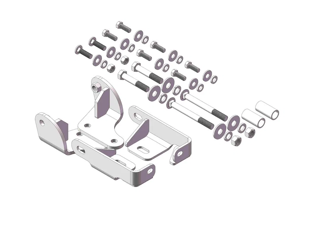32556 – HUSKY TOWING Fifth Wheel Trailer Hitch Mount Kit, 4 Piece Bracket Bolt-On Drilling Required